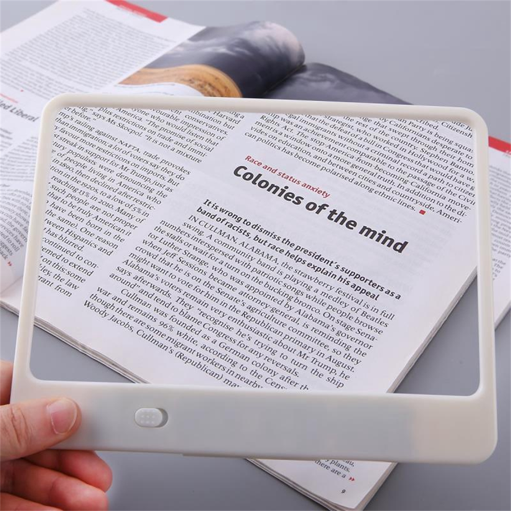 3X Reading Magnifying Glass, Full Page Magnifying Glass With LED Light, Suitable for Children And The Elderly to Read Books