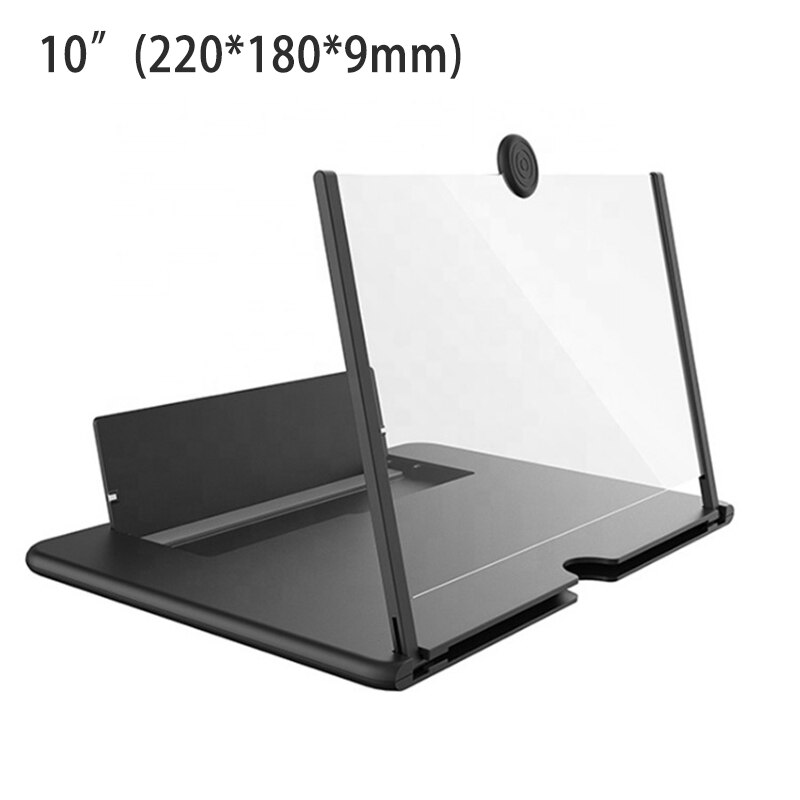 Draagbare Vergrootglas Voor Mobiele Telefoons Vouwen Hd Desktop Screen Versterker Telefoon Rack Versterker Stand Bureau Houder Beugel: Black