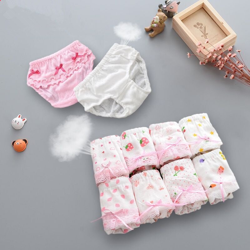 4 Stk/partij Lace Shorts Baby Meisjes Ondergoed Katoenen Calcinhas Meisjes Underwera Kids Slipje