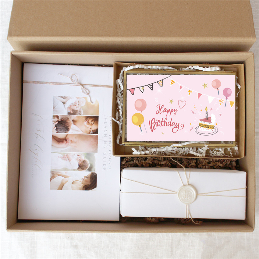 30Pcs Happy Birthday card Pink Birthday labels greeting cards Birthday decoration party Message card 9x5.4 cm blessing card