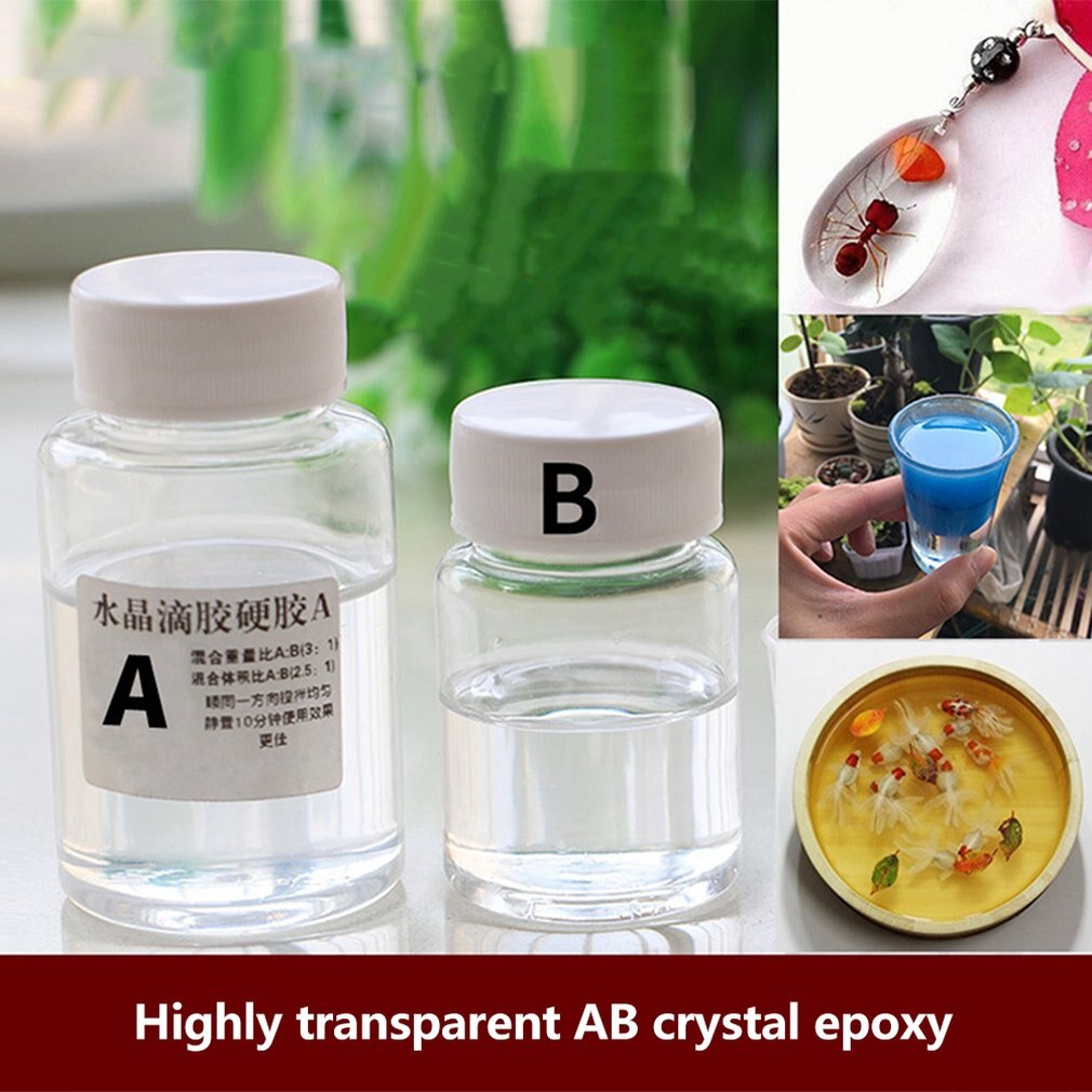 Ultra-transparent AB Kristall Kleber Zwei Komponente Epoxid Harz Dichtstoff Schnell Trocknend