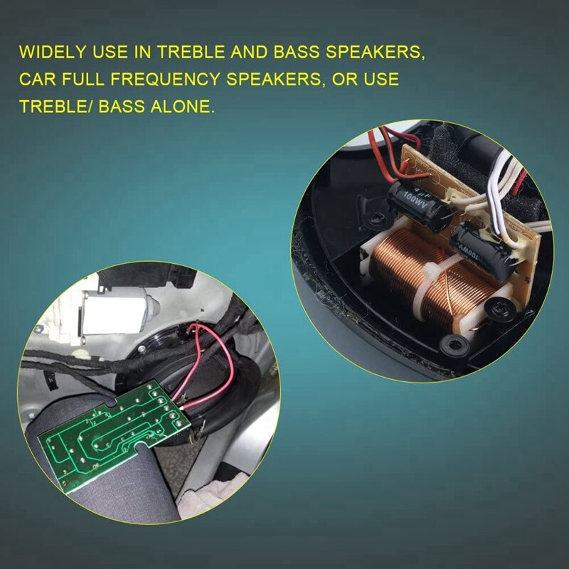 2 stück 400w- lautsprecher-frequenzteiler 2- wege 2- einheiten hifi-soundshelf-frequenzweichen für tieftöner und hochtöner