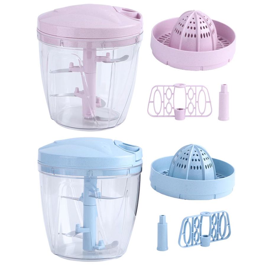 900ML Multi Function Meat Chopper Hand-Pulled Meat Mincer Mincer Mixer Blender to Chop Meat Fruit Vegetable Nuts Shredders