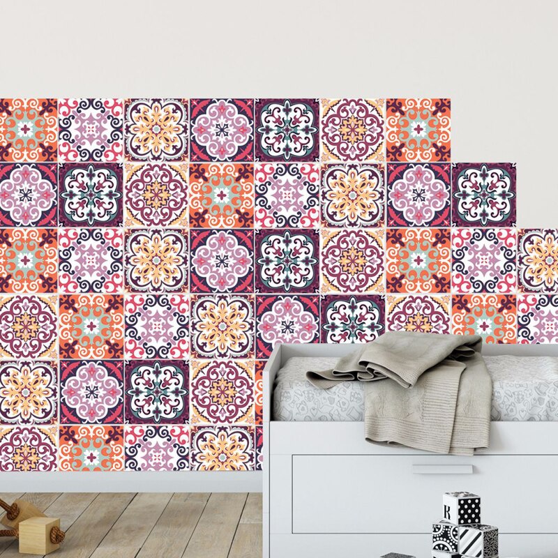 Vedenpitävä keraaminen laatta seinä tarra itseliimautuva keittiö backsplash kylpyhuoneen seinätarrat sisustus marokkolainen pvc tarra