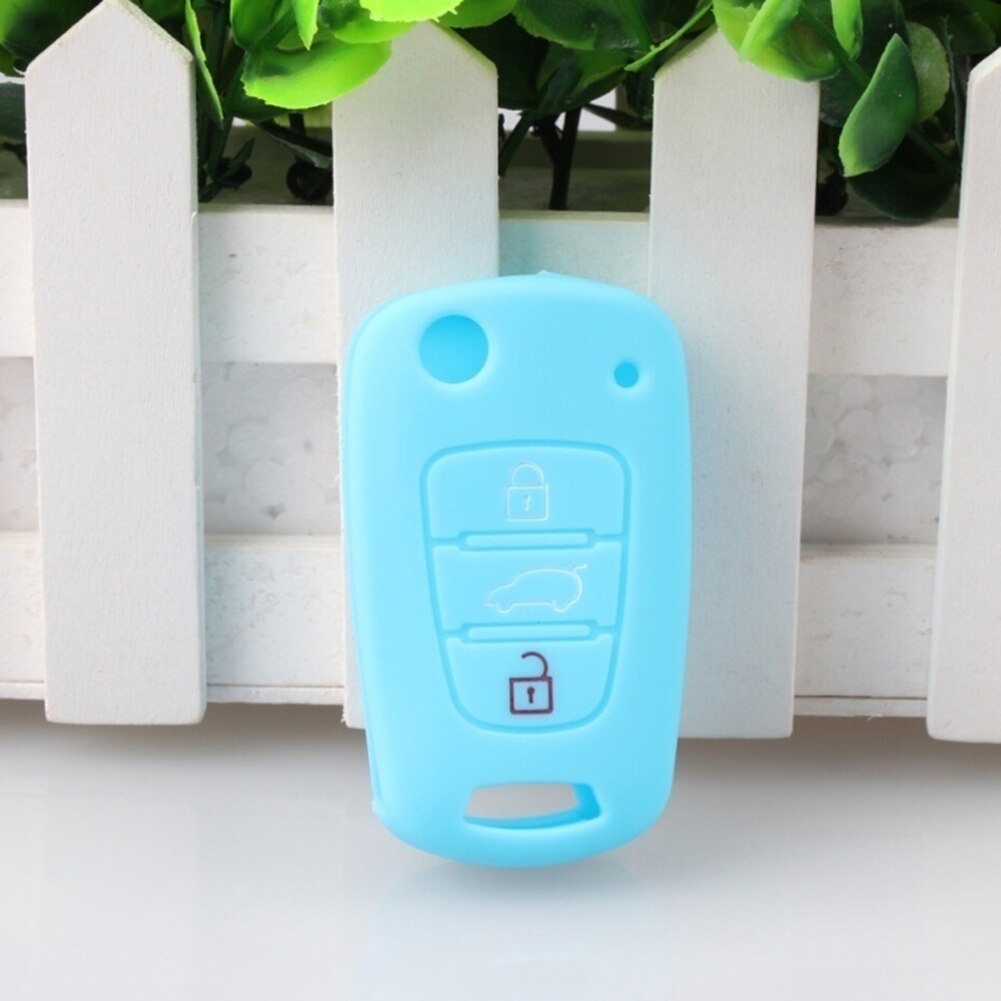 Siliconen autosleutel flipcover hoesje afstandsbediening beschermhoesje voor hyundai  i30 i35
