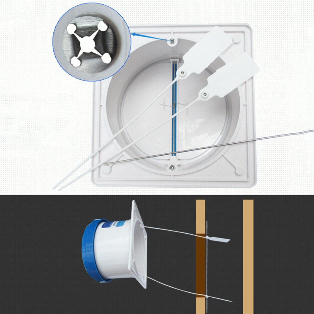PVC Exhaust Fan Check Valve for Bathroom Kitchen One-wat Valve Round Pipe Backdraft Damper ABS Ventilation Grill system