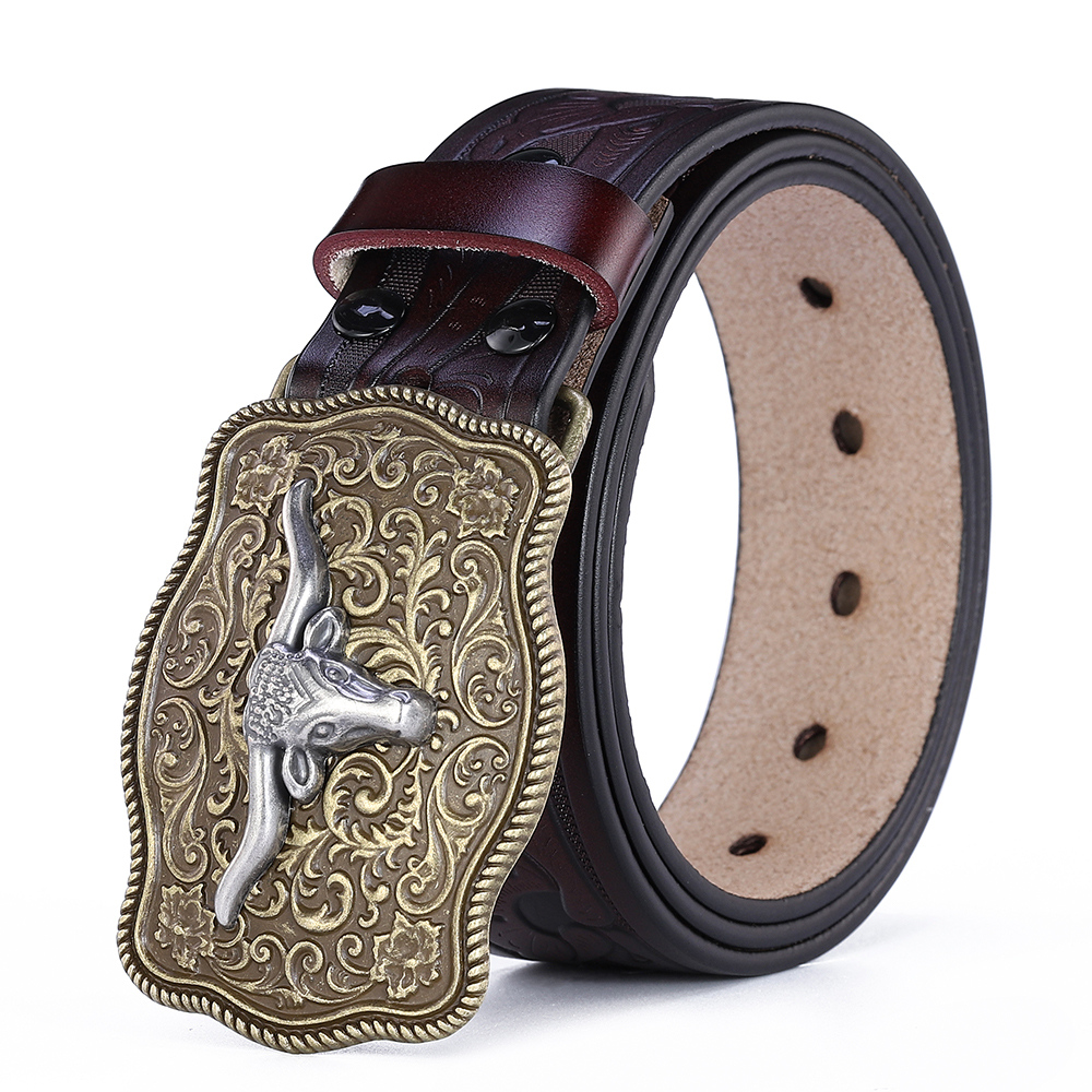 Cinto ocidental masculino cintos de couro genuíno para homens mulheres cowboy cowgirl grandes letras fivela ouro masculino cintos longo preto marrom qualidade: Verde exército / 110 centímetros