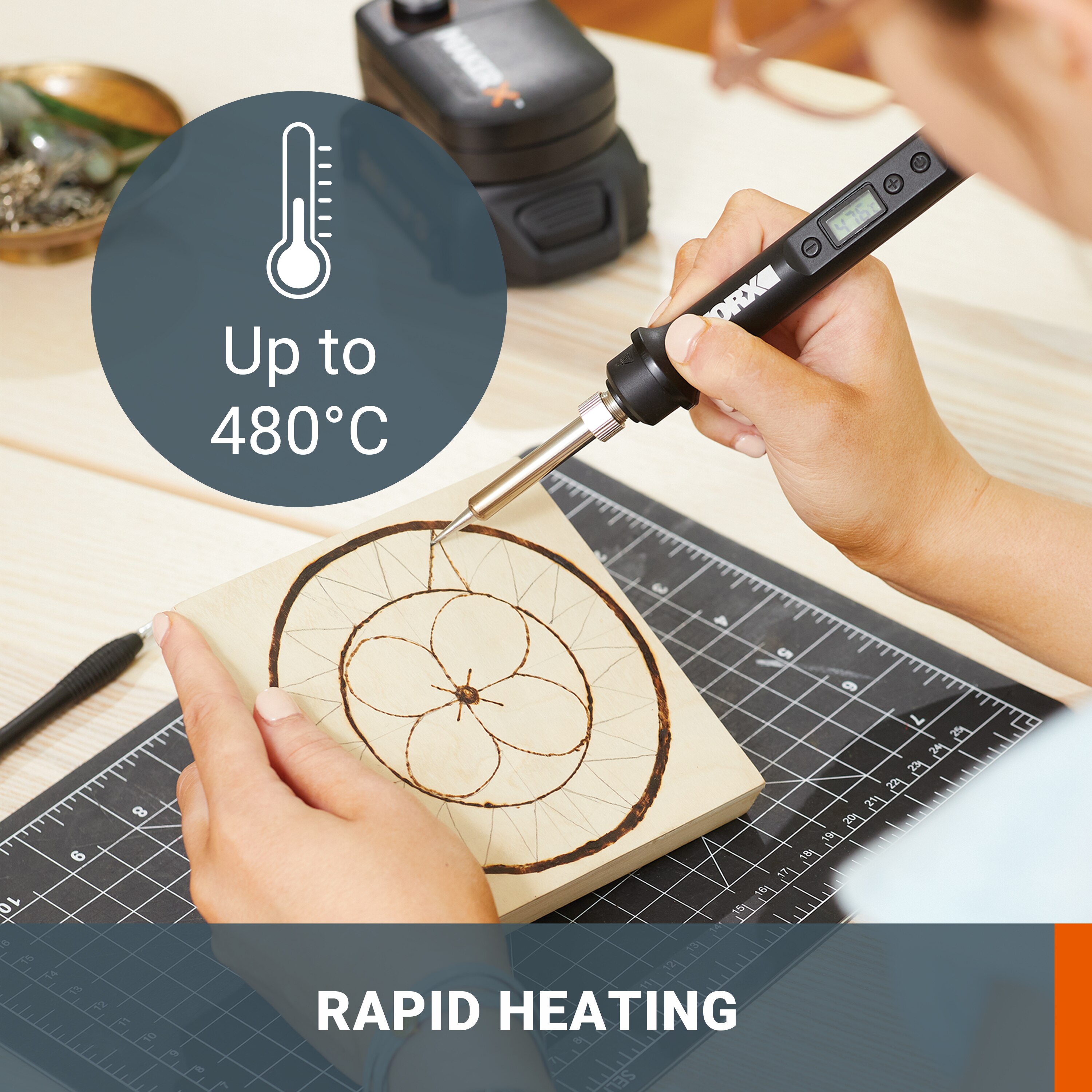 Worx Electric Soldering iron MakerX Wood &amp; Metal Crafter WX744.9 Bare Machine Universal WORX 20V Battery