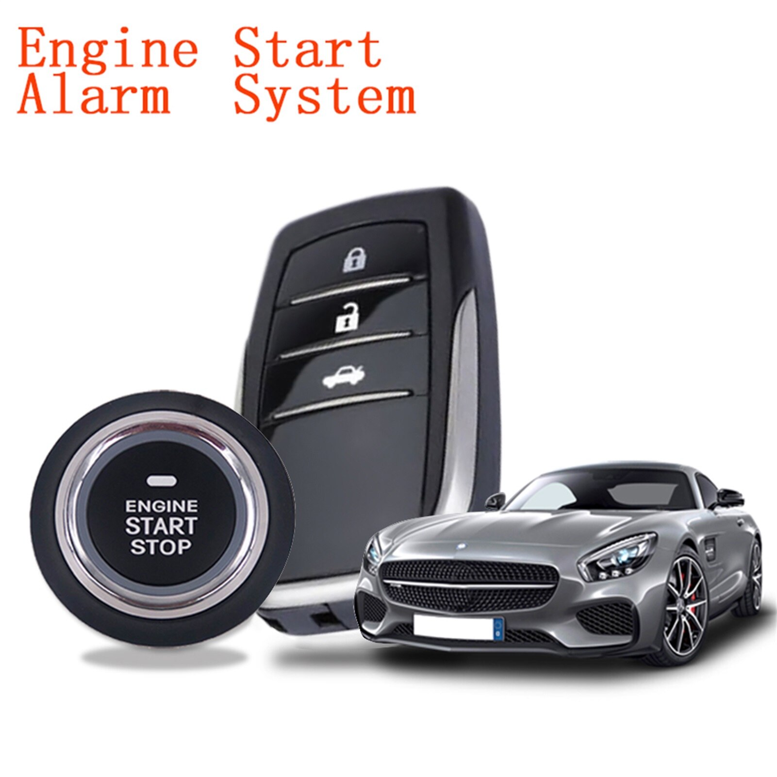 12V Car SUV Keyless Entry Engine Start SUV Keyless Alarm System Push Button Remote Starter Stop Auto Car Accessories Tool
