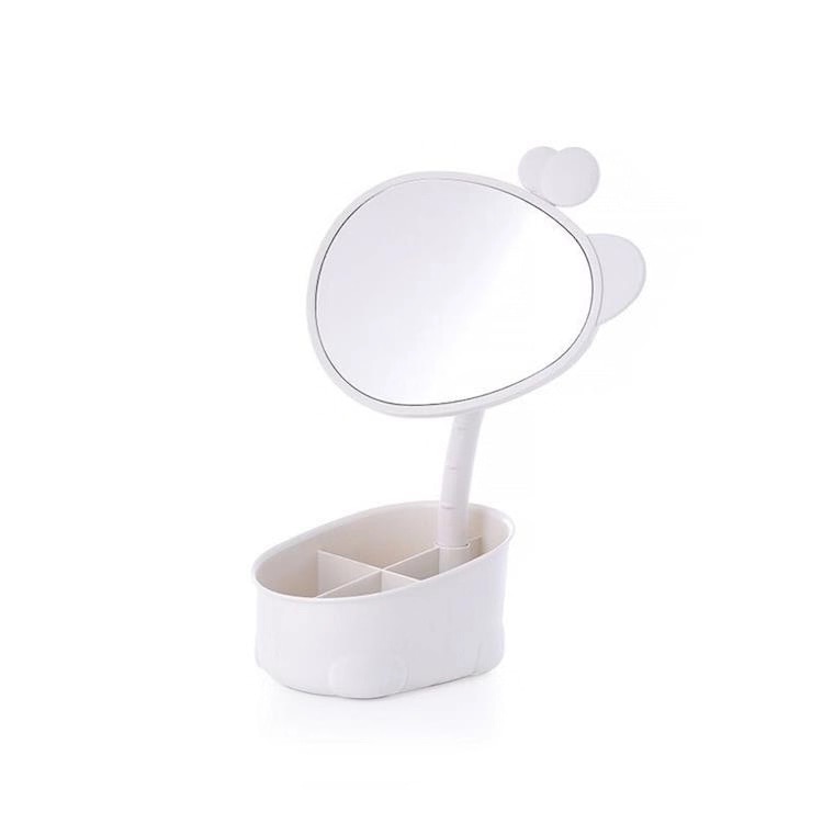 Espejo giratorio para baño, caja de almacenamiento creativa, espejo de maquillaje portátil para dormitorio doméstico WJ030225