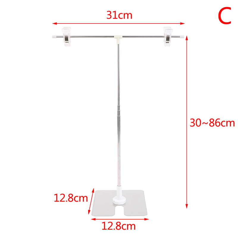 NIEUW 1PC Achtergrondstandaard Foto Achtergrond Props Cosmetische Posterstandaard Voor Studio Achtergrondpapier T-frame Fotografie Accessoires: zwart