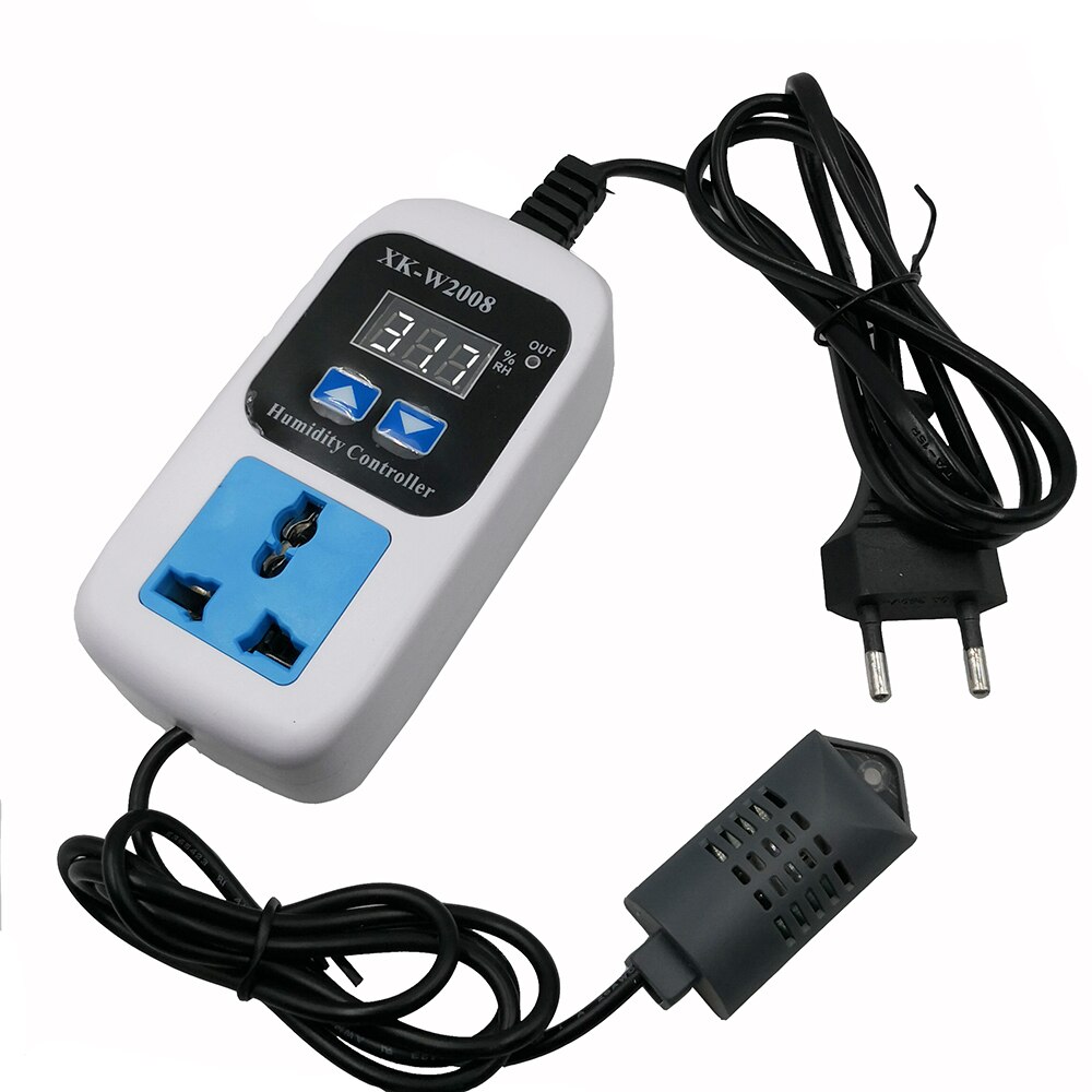 0%~99%RH Digital Humidity Controller Hygrostat Humidity Moisture Control Switch Socket Outlet Inlet EU Plug Hygrometert 110-220V