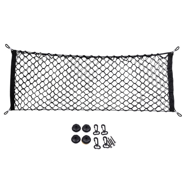 Vehicle Car Truck Cargo Net Black Stretchable Cargo Organizer Automotive Storage Accessories for Saving Car Interior Space: Default Title