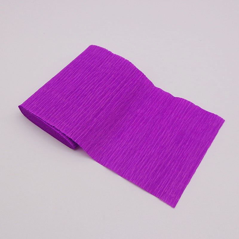250*15cm Crinkled Crepe Paper Flower Wrapping Craft DIY Paper Streamer Scrapbooking Origami Party Decoration Packing Material: Violet