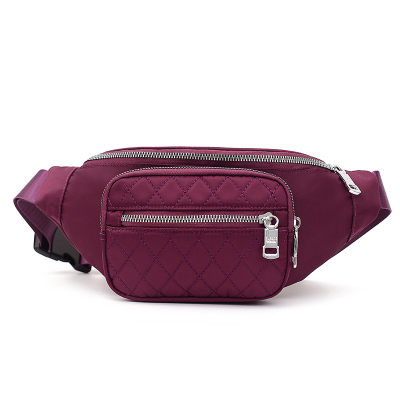 Vento Marea Waist Pack For Women Casual Nylon Waterproof Chest Handbag Pillow Belt Shoulder Bag Sport Travel Red Purses: PURPLE BAG