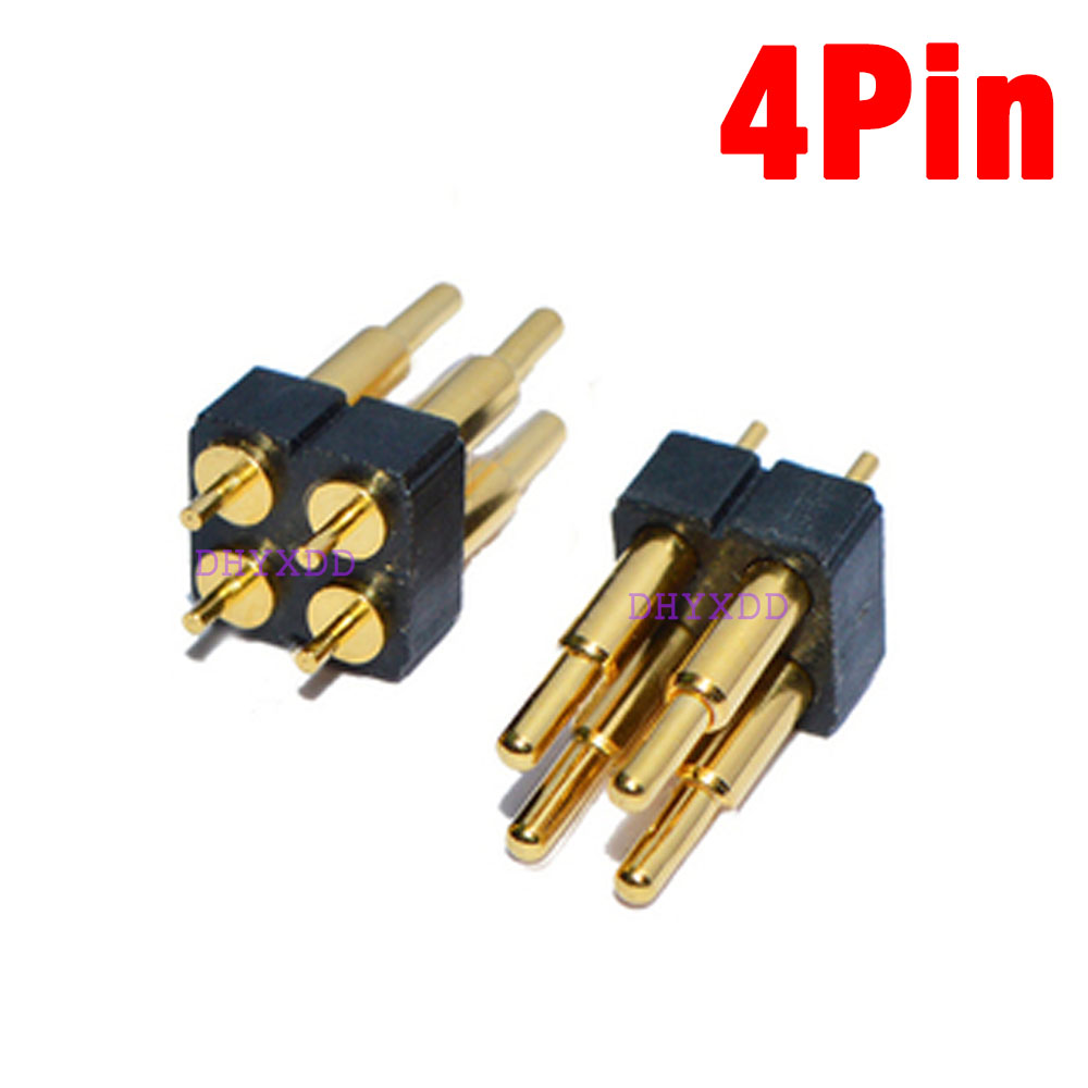1pcs Male Spring Loaded Pogo Pin Connector 4 6 8 10 12 14 16 20 Pin Dual Row Surface Mount SMT DIP Height 7.0mm Pitch 2.54 mm