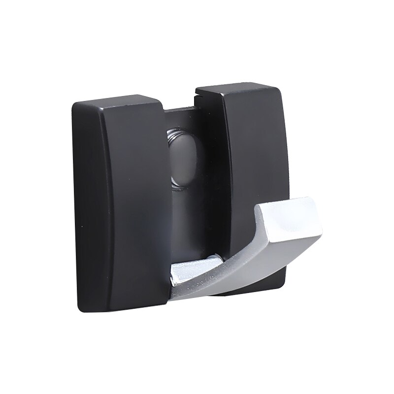 Bez wiercenia czarny srebrny wieszaki nowy DIY wieszak na haki ubrania na płaszcz kapelusz wieszak robić ręczników haki ubrań w łazience wieszak na płaszcze haki ścienne