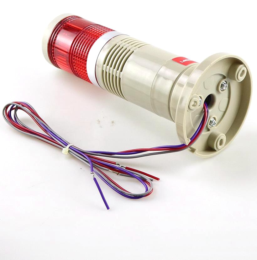 LED Industrial red Yellow blue green Signal Tower Warning Lamp Stack Light Alarm Apparatus With voice 12V 24V 110V 220V 180mm
