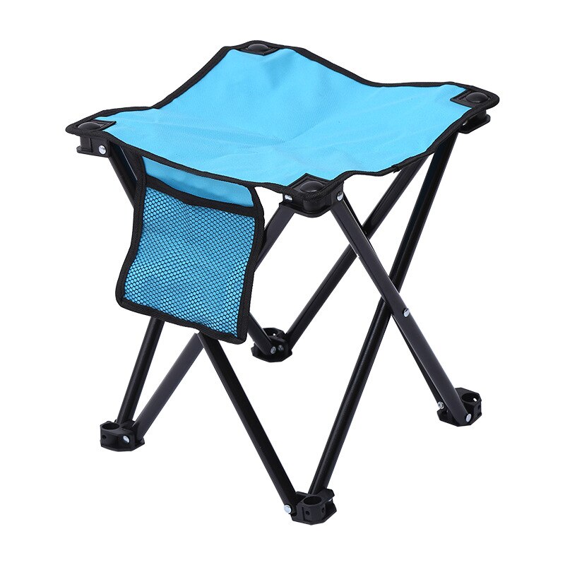 Camping Bankje Draagbare Vouwen Kruk Voor Outdoor Wandelen Wandelen Vissen 400LB Capaciteit Met Draagtas: BLUE