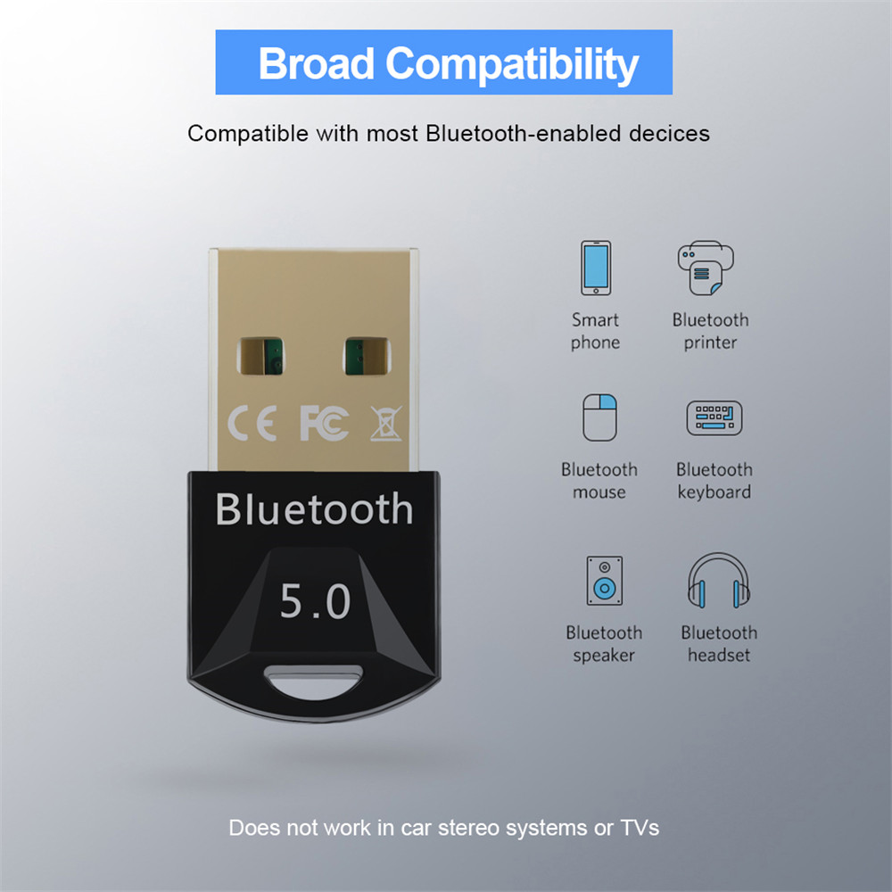 Mini Usb Bluetooth Adapter 5.0 Bluetooth-Compatibele Ontvanger V5.0 Dongle High Speed Zender Voor Pc Laptop Computer