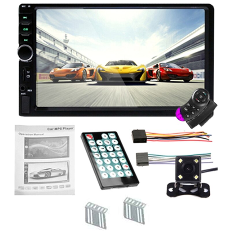 7018B reproductor de función múltiple Universal para coche grabadora de Radio para coche contacto Sn coche o espejo retrovisor Bluetooth Multimedia Playe