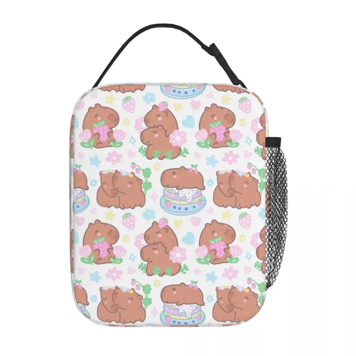 Bee And Capybara Thermal Insulated Lunch Bags for Travel Bee Cappy Reusable Food Container Bags Cooler Thermal Lunch Boxes
