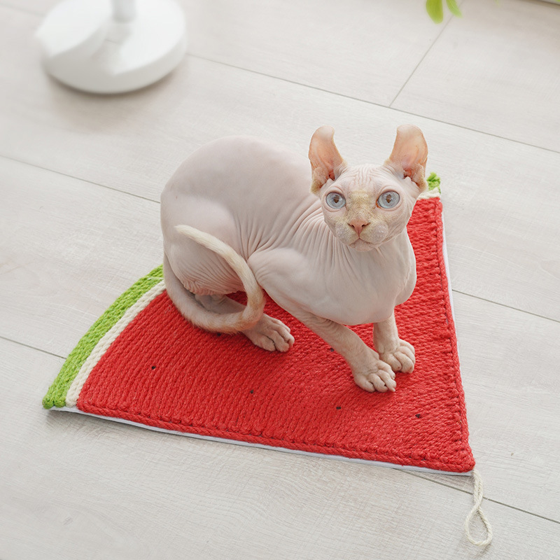 Tapis à gratter en Sisal naturel pour chat, à texture Premium, Durable, réversible