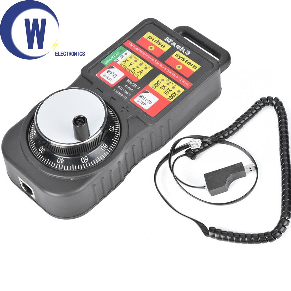 CNC MACH3 USB Industrielle Elektronische Handrad 4 Achse Manuelle Puls Generator MPG Anhänger Handrad