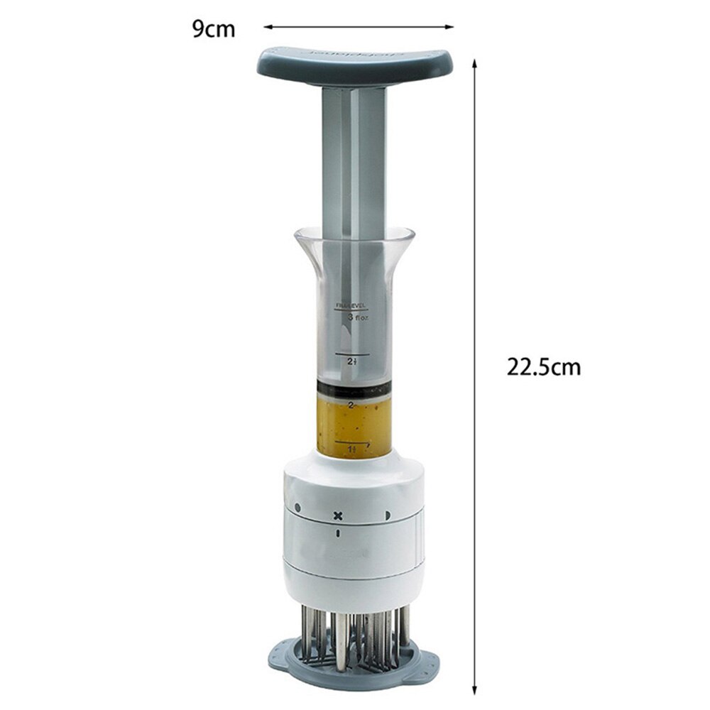 Multifunctionele Rvs Vlees Marinade Injector Barbecue Kruiden Injectoren Van Vlees Keuken Bbq Koken Gereedschap