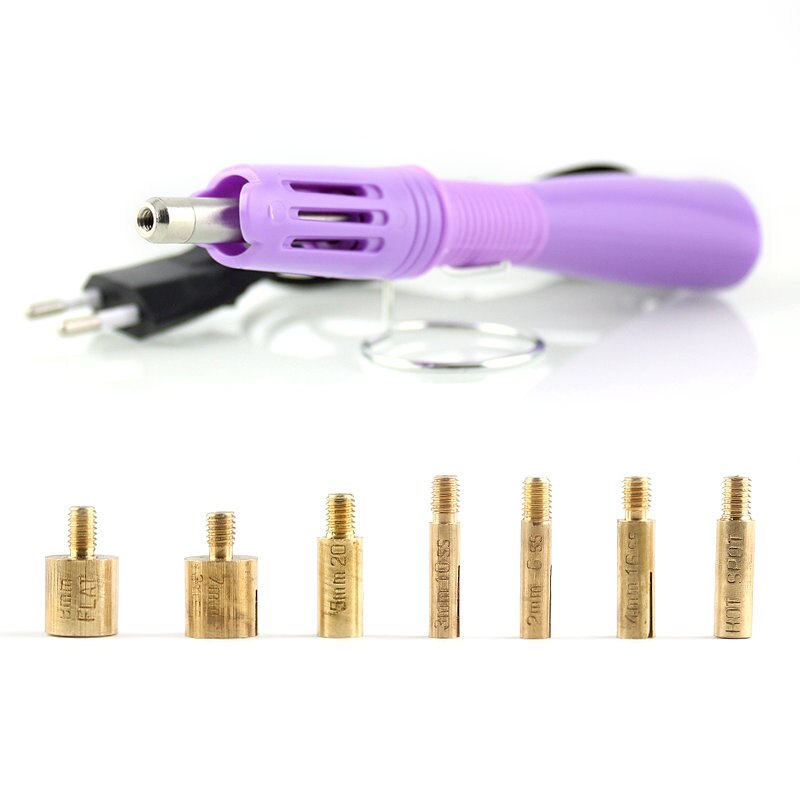 Sett hurtigoppvarmet hotfix applikator stryke på hotfix rhinestones glass krystall strass varmefiks verktøy til klær brudekjole