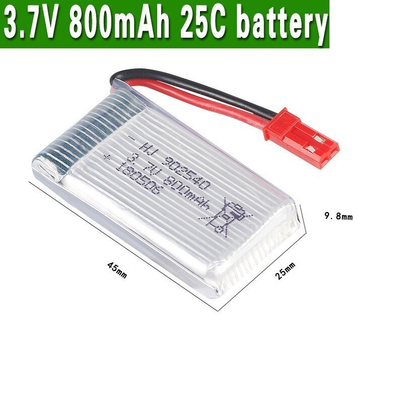 800mAh 3.7V lipo Batterij Voor X5 X5C X5S X5SC X5HW X5HC X5SW X25 X300 X400 X500 X800 HJ818 HJ819 HD1315 3.7V 800mAh batterij 1pcs