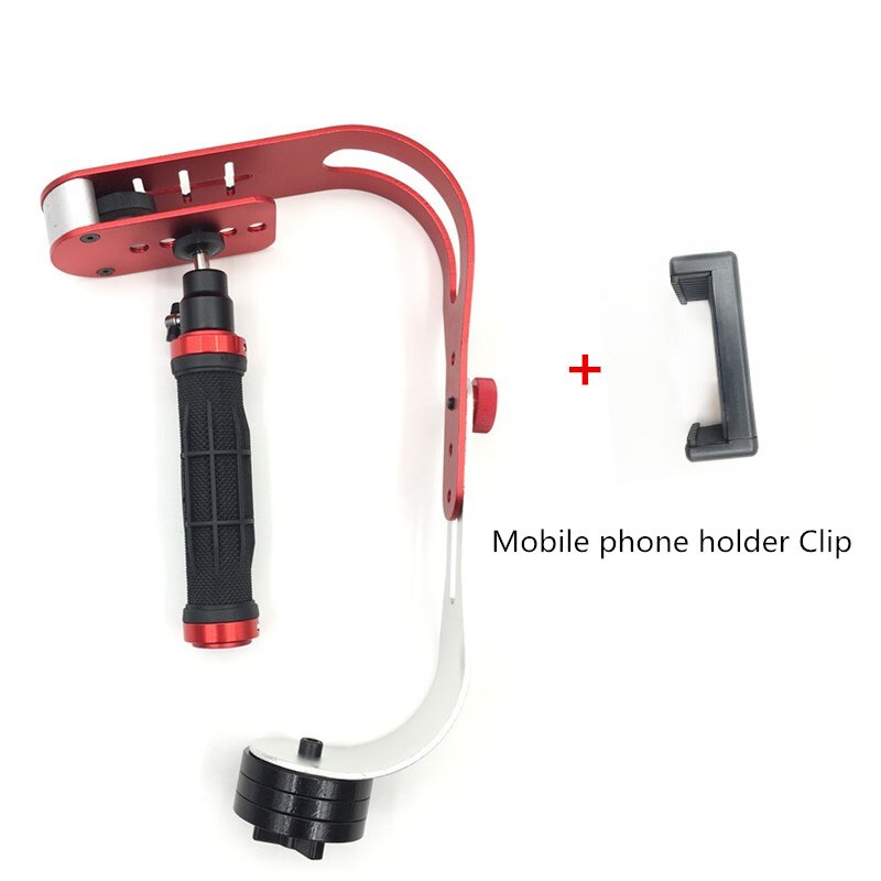 Aluminium Mini Handheld Digitale Camera Camcorder Stabilisator Video Steadicam Mobiele Dslr 5DII Motion Dv Steadycam Voor Gopro: Gimbal with Clip