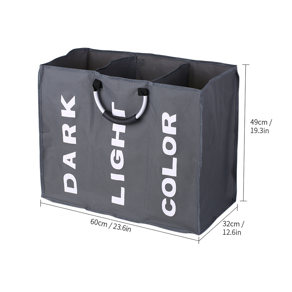 Folding Laundry Basket Round Storage Bin Bag Large Hamper Collapsible Dirty Clothes Toy Basket Bucket Bathroom Organizer Bags: black