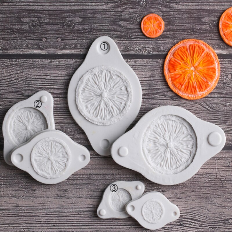 Oranje Plakjes Siliconen Mal Voor Fondant Taart Decoratie, Cupcakes, Sugarcraft, Cookies, Kaarten Klei Bakvormen Gereedschap