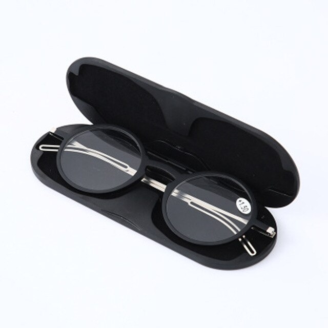 Lichte Leesbril Ultradunne Portable Ver Zicht Brillen Anti-Blue Ray Bril Brillen Met Case Ronde Frame Bril