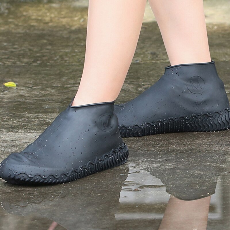 1 Paar Herbruikbare Waterdichte Elasticiteit Overschoenen Voor Reizen Strand Antislip Rubber Regen Overschoenen