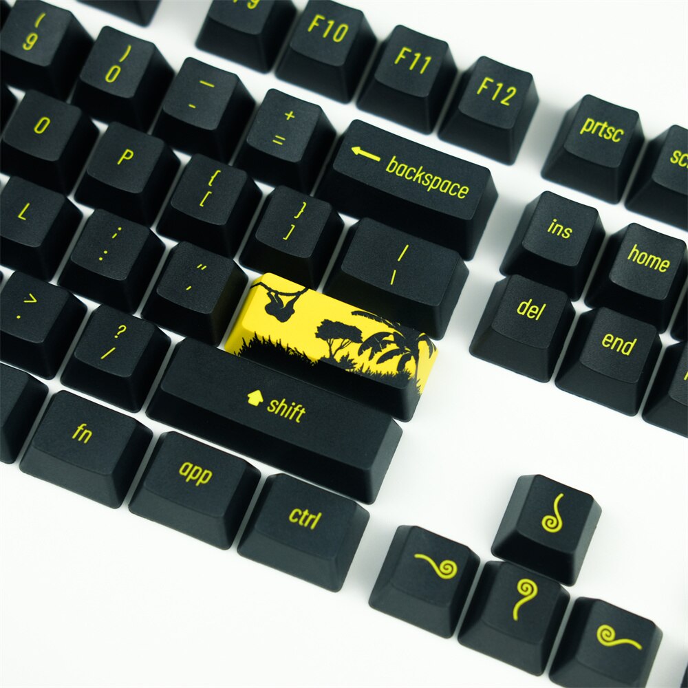 1 Set PBT Dye Subbed Keycap GMK Monkeys KeyCaps OEM Profile With ISO For Cherry MX Kailh Gateron Switches Mechanical Keyboard