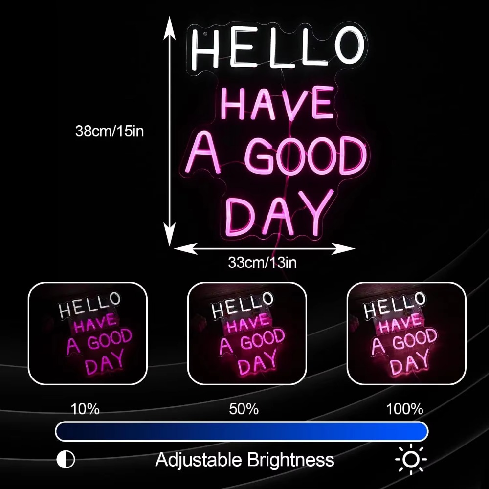 Today Is A Good Day Neon Sign - Encouraging Motivational Decor for Home, Office, or , Bright LED Light for Mood Boosting