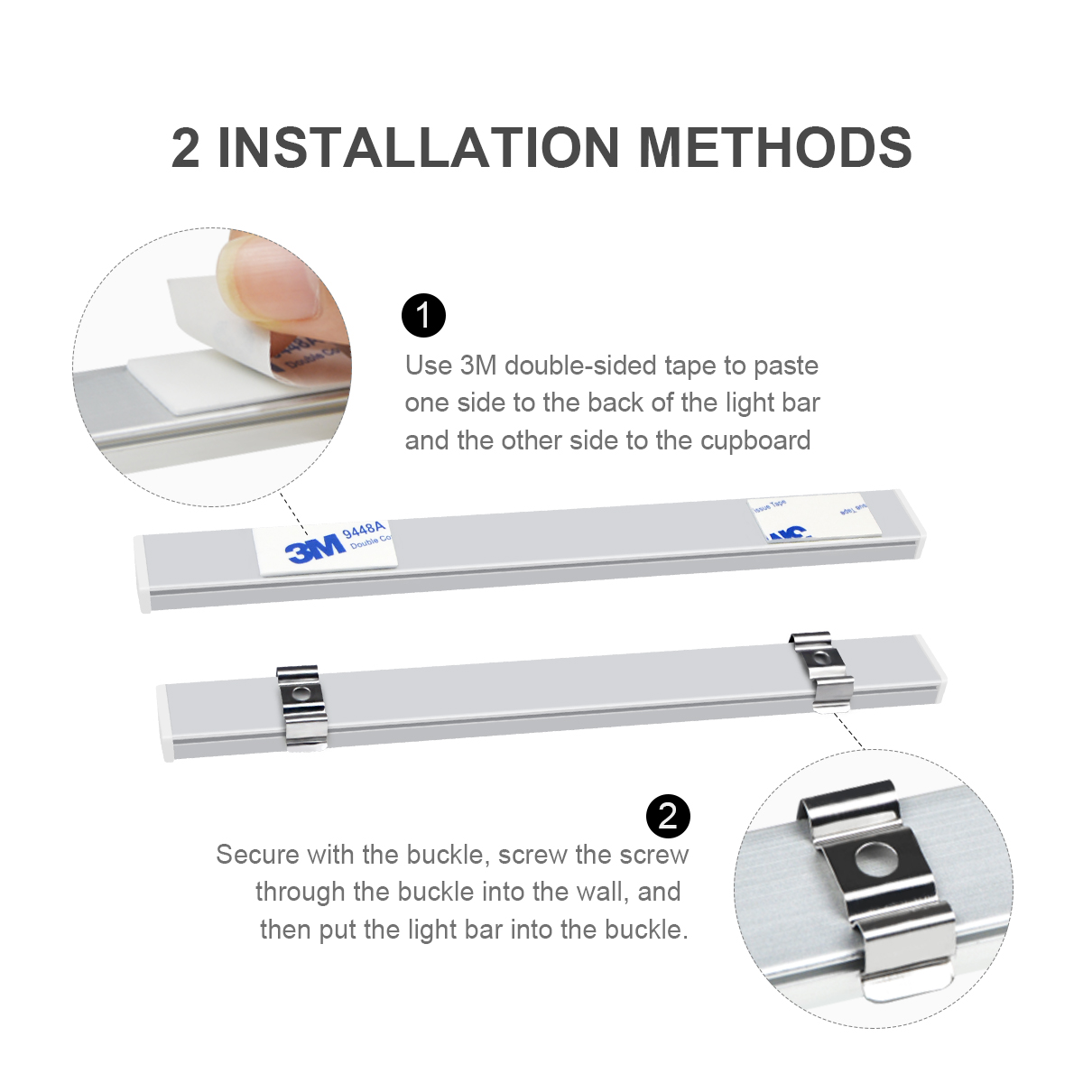 Stepless Dimmable LED Bar Light Tube 12V Touch Switch Sensor Central Control Aluminium Lamp DIY Under Cabinet Closet Backlight