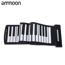 Instruments de clavier de Piano de rouleau de main de Piano de clavier électronique d'usb MIDI de Piano enroulable Flexible de 61 touches portatives