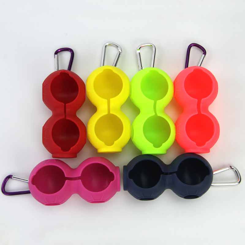 Golf silicone ball cover 2 pieces of golf accessories golf silicone protective cover can be hung on the belt