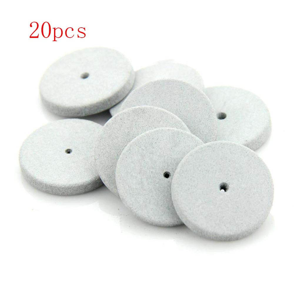 20 stücke Zahn Labor Silikon Gummi Polierer Grob/Mittel/Fein 6mm Zahn Silikon Gummi Punkt 22mm Zahn silikon Gummi Rad: Grau