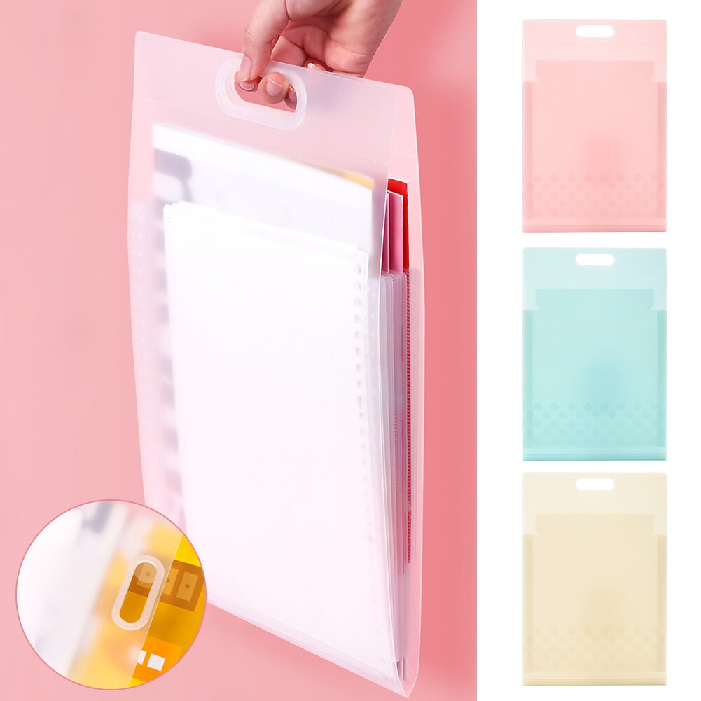 File Folder Bill Home Study Document Organizer Paper Pouch 6 Pockets Multi-layer Accordion A4 Size Business School Office