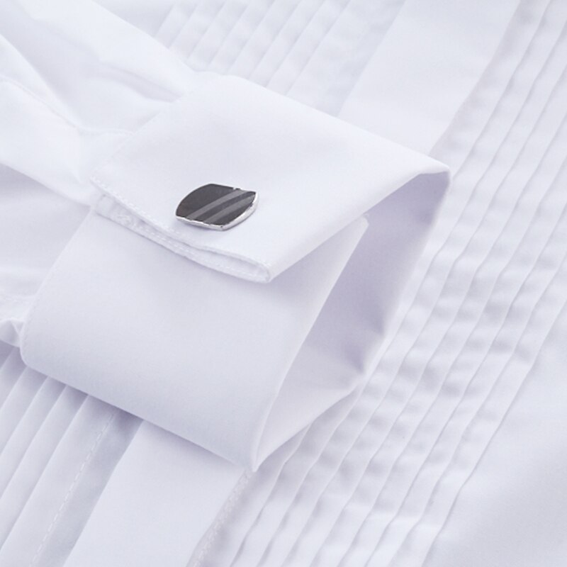 Französisch Manschette Hemden Langarm lässig Luxus Rauchen Hemd Weiß Schwarz Rosa Party Hochzeit Männlichen Kleid Shirt Männer Kleidung