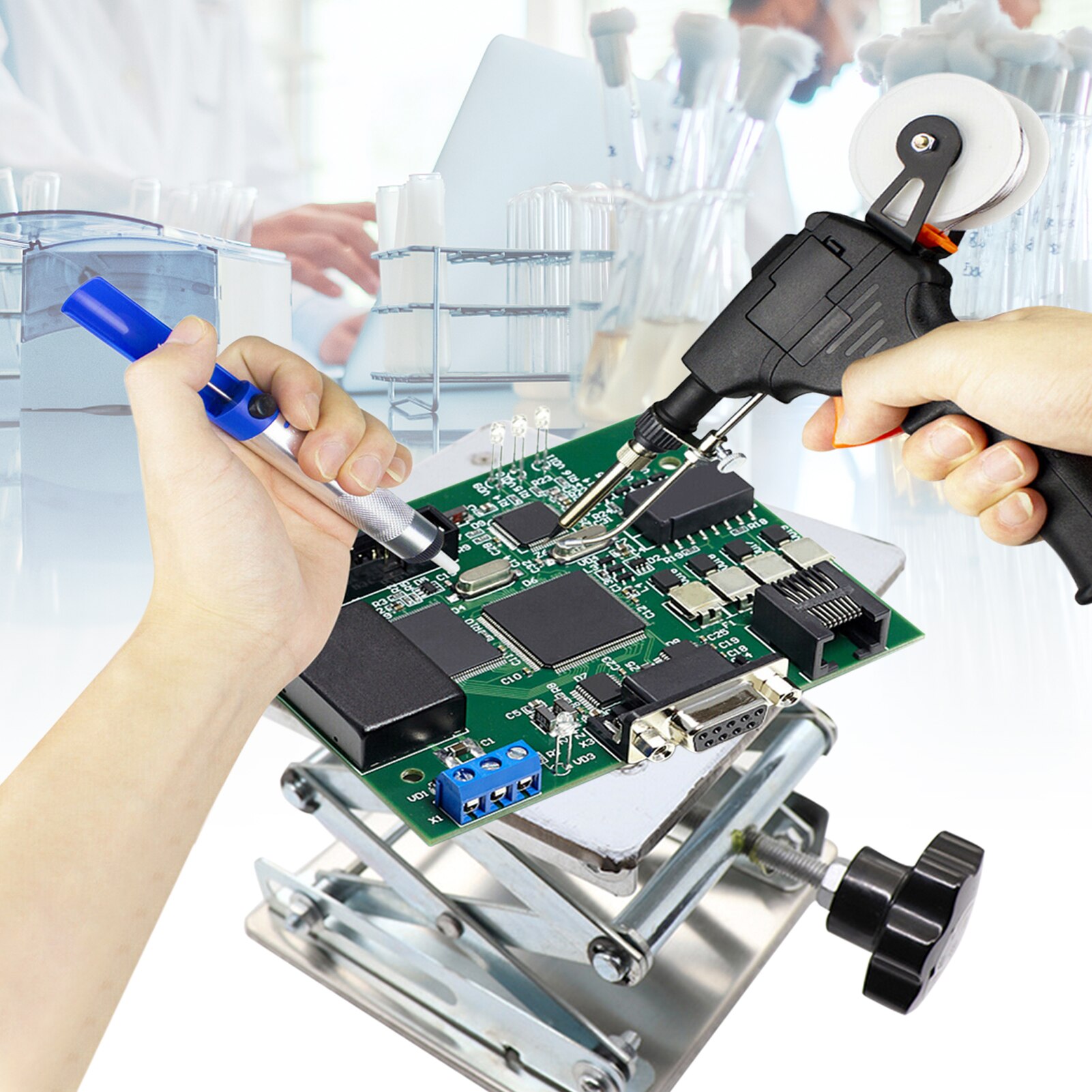 Stainless Steel Lift Tables Mini Portable Lab Lift... – Grandado