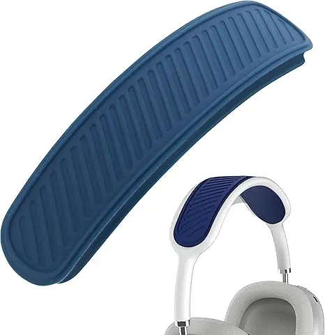 Adequado para airpods max 1/2 fone de ouvido sem fio alta qualidade silicone bandana capa lavável almofada capa protetora: Azul