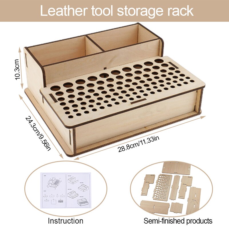 LMDZ 1Pcs Wooden Leathercraft Tools Rack Stand Lea... – Vicedeal