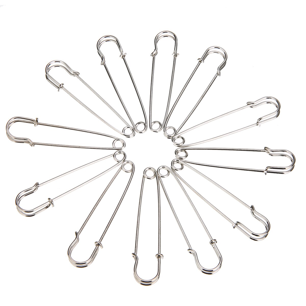 12pc Grote Veiligheidsspeld Broche Rvs Grote Jumbo Veiligheidsspeld Silver Naaien Naald voor Maken Bruidsboeket broche DIY