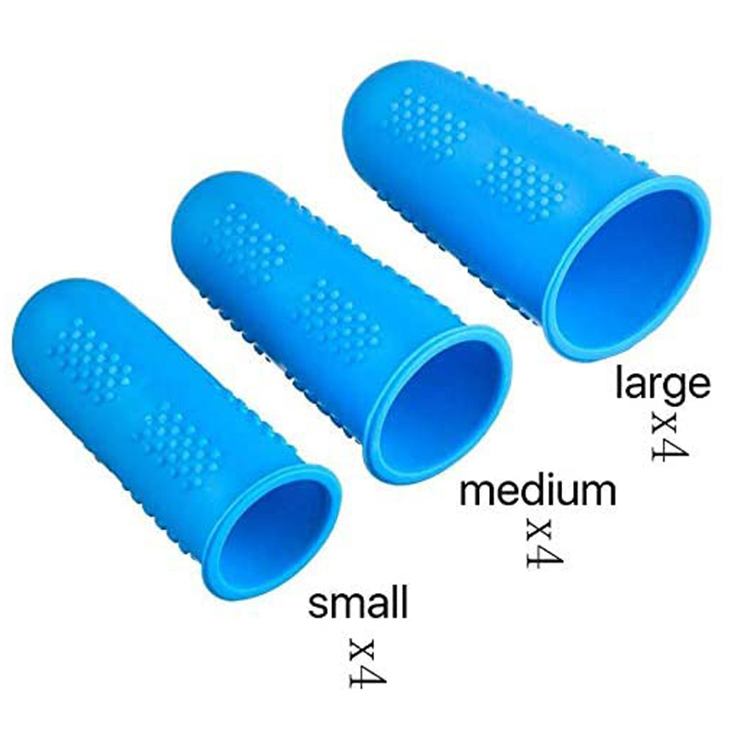 12 Stuks Vinger Babybedjes Siliconen Vinger Bescherming Covers Caps Vingertop Protectors Hittebestendige Vinger Mouwen 3 Maten