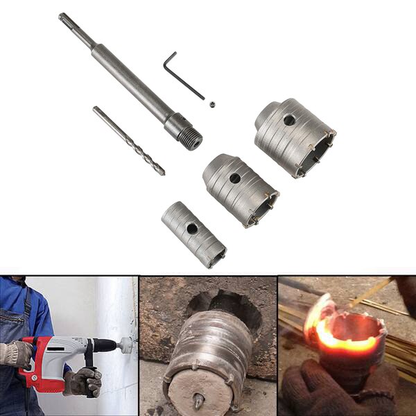 65Mm 50Mm 30Mm Sds Plus Shank Gatenzaag Beton Cement Stenen Muur Boor Kit, schacht Boor Cutter Voor Baksteen Concret